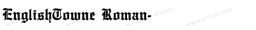 EnglishTowne Roman字体转换